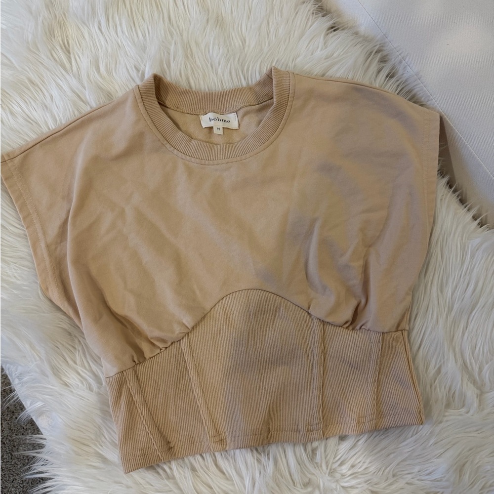 Böhme Beige Crop Top